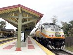 Sunrail MP32PH-Q # 106 on what is now Train # P335SB at Deland Station-I took this back to Sand Lake Road Station